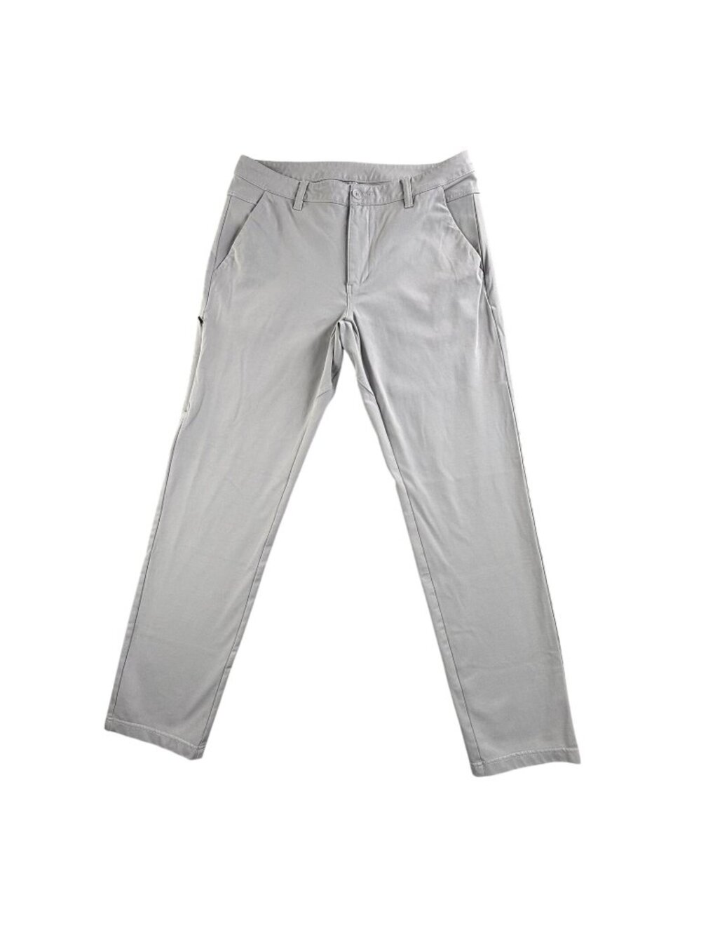 BYLT Pants Mens 34x32 Gray Slim Fit Stretch Chino Zip Pocket Casual Microfiber